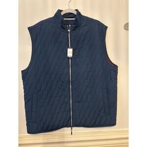 NWT Johnnie-O Belfry Quilted Lightweight Puffer Vest Navy Men's XL